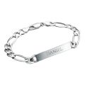 silver coustamiz bracelet for boys and man. 