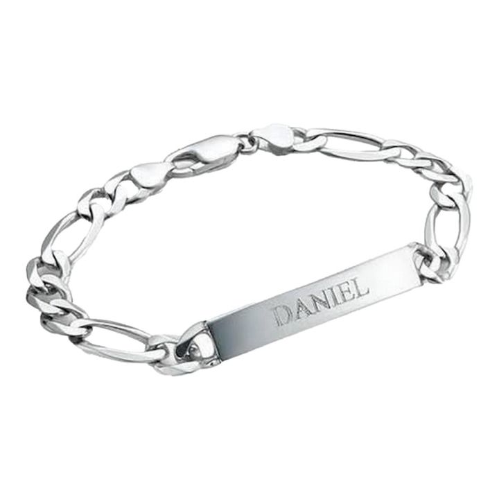 silver coustamiz bracelet for boys and man