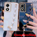 Casing Vivo y02s 5G 2022 back cover phone case softcase liquid silicone protector smooth protective bumper cover new design Clover bracelet for girl ddsyc02. 