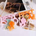 White Diy Drip Resin Hanging Moulds Non-Toxic And Odorless Silicone Keychain Silicone Mould Parent-Child Keychain Mold for Kitchenware Bakeware Cakes Breads Mousses Jellies Prepared Foods Chocolates. 