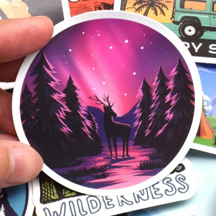 10%20Pcs/Pack%20Camping%20Travel%20Wilderness%20Adventure%20Outdoor%20Landscape%20Waterproof%20Stickers%20for%20laptop%20Bike%20Car%20TV%20LCD%20Fridge%20Skateboard%20Guitar%20-%20Image%206
