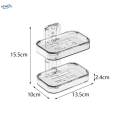 Soap Dish Holder Decorative Clear Soap Storage Rack for Bathroom Tub Counter. 
