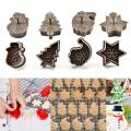 4pcs/set DIY Biscuit Mold 3D Cookie Plunger Cutter Pastry Decorating Food Fondant Baking Mould Tool. 