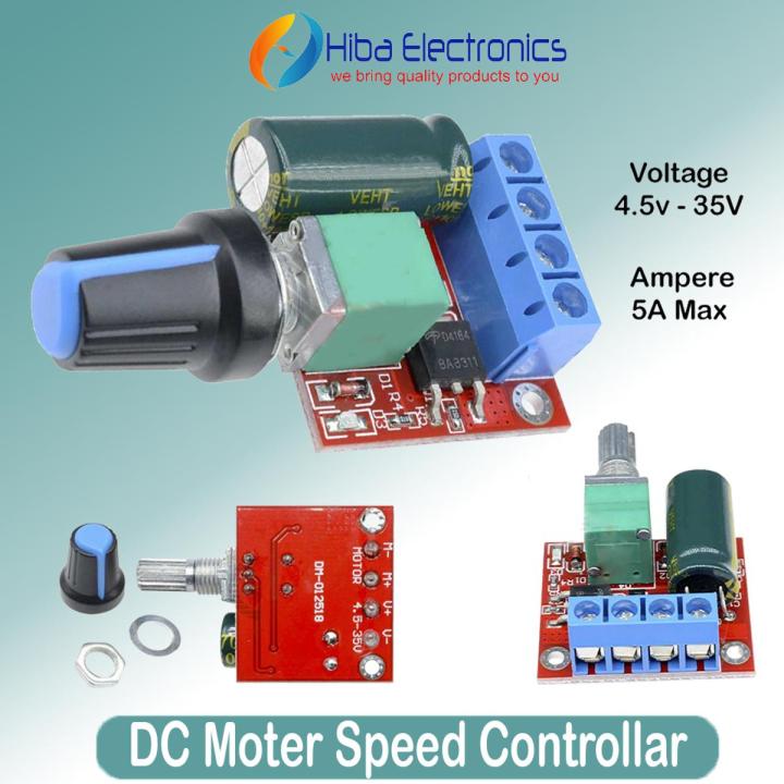 DC Motor Speed Controller Module Mini DC Motor PWM Speed Controller DC 4.5V-35V 5A 90W Speed Regulator  Adjustable Board Switch