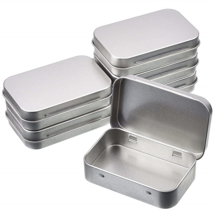 Metal Storage Box Silver Storage Box Tin Storage Box Storage Box Case Organizer