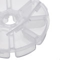 Decoration Round 8 Compartment Box 10cm Clear Bead DIY Craft Jewelry Parts Storage Organizer Container C. 
