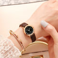 Women's Fashion White Small Watches 2021 Ulzzang Brand Ladies Quartz Wristwatch Simple Retr Montre Femme With Leather Band Clock. 