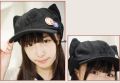 EVA Shikinami Asuka Rangure Cat Ear Polar Fleece Hat Peak Baseball Cap Anime Cosplay Accessories. 