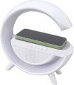 Wireless Charger Atmosphere Lamp, 2024 New Intelligent LED Table Lamp, Bluetooth Speaker, Dimmable Night Light Touch Lamp Alarm Clock with Music Sync, App Control for Bedroom Home Decor Gift (White). 