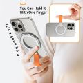 Magnetic Cell Phone Stand Rotatable Foldable Desktop Phone Holder Wireless Charging Friendly Phone Ring For Smart Phones. 