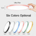 Macaron Color Design Ultra Thin Led Ceiling Lights Round 30W 220V Black White Blue Pink Yellow Green Roof Lights for Ceiling LED Ceiling Lamp for Living Room Children Bedroom Kitchen Nordic Light Modern. 
