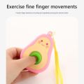 Dimple Fidget Toy Silicone Push Bubble Avocado Keychain Pendant Sensory Fidget Toys For Autism Stress Relievers For Adult. 