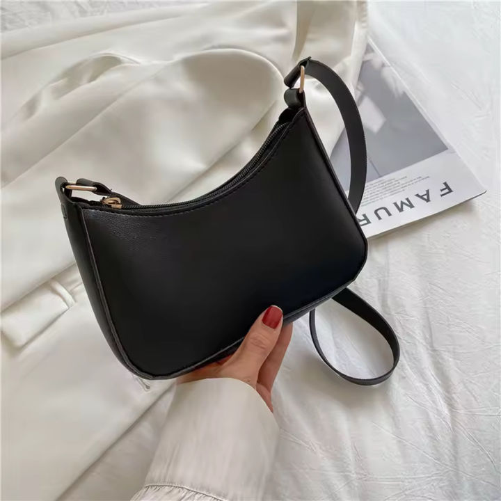 Korean Style luxury Shoulder Bag for Women Crescent Underarm  Female Casual Vintage Hobos bag