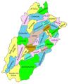 District Of Punjab Map Panaflex Poster Educational Chart School Office Decoration. 