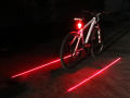 2x Laser + 5x LED Rear Flashing Lamp (Bicycle Lane Light), cycle led back light| back light| laser light for cycle |cycle light in good price|  Bicycle Laser Beam Rear Tail Light _ Safety Bicycle Rear Lamp waterproof |. 