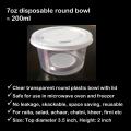 Disposable round box with lid - 200ml. 