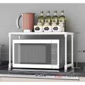 Plastic and Metal Microwave Shelf Stand Microwave Oven Rack, Kitchen Storage Organizer Cabinet. 