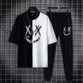 Tracksuit for Men Summer Very Soft and Comfortable Fabric Stylish & Smiley Printed  Stylish & Trendy Black & White Color. 