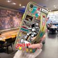 JIUMOO for Asus Zenfone Live Case Fashion Tide Cool Space Astronaut With Wristband Thin Frosted Transparent Hard Phone Case Full Cover Camera Silicone Softcase Pattern Casing Shockproof Protection Cases. 