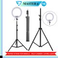 Aluminium 7 Feet Tripod Stand For Ring Light, Mobile Phones & DSLR Cameras - 360 Rotatable Portable & Adjustable 7 Ft Long Tripod With Mobile Holder & Ball Head - Best Use For Videography, Photography, Tiktok, Youtube, Studio Lighting, Equipment - Black. 
