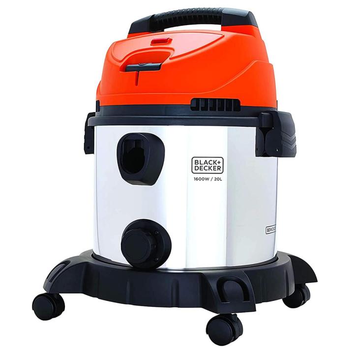 Black n Decker Vacuum Cleaner (Wet n Dry) Stainless Steel 20 Litre 1600 Watt with Blower function - WDBDS20 | Daraz.pk