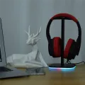 RGB Headphone Stand Game Headset Desk Display Holder - A. 
