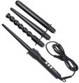 Kemei Hair Curler 4 in 1 Curling Iron Removable Curler Roller Conical & Gourd-shaped Curling Wand Electric Hair Styler Curls. 