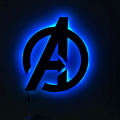 Avengers Inspired LED Wall Night Light, Colorful Glow Lamp for Game Room Decor. 