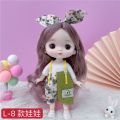 High-profile figure 17 cm Doll Big Head Cute Baby 8 Points BJD Children's Toy Little Princess Girl's Birthday Gift. 