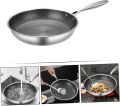New Multifunction Laser Crafted Printed Frypan With Glass for Safe and Healthy Cooking Food Grade 2 5 Layers 304 Stainless Steel Body Non Stick Coating Non Oil Smoke Frying Pan Skillet Saucepan Ceramic Pan Unbreakable and Heat Up Function Easy to Clean. 
