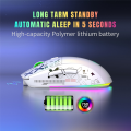 T90 2.4G Wireless Mechanical Mouse RGB Gaming Mouse Ergonomic 3600DPI Mouse 11 RGB Lighting Modes Mice White. 