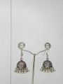 Desi style fine quality silver jhumka; trendy jewelery for party or festive wear. 