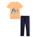 HINZ GIRLS T-SHIRT AND TROUSER (BLUEY FAMILY). 