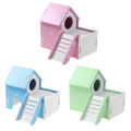 Wood Double Deck Animal Rat Mouse Hamster Nest House Small Pet Climbing Toy. 