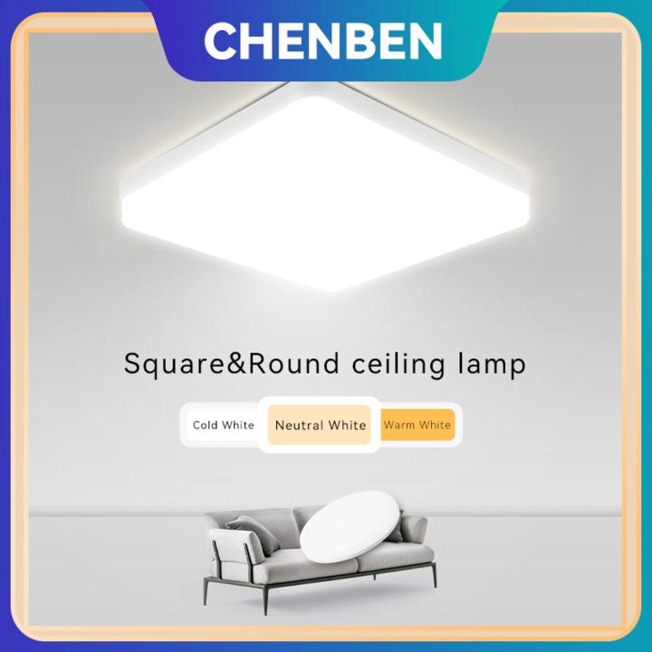 Surface Mounted LED Ceiling Lights Square 220V Ultra Thin Ceiling Lamp 20W 30W 40W 50W 220V Warm White Cold White Nature White Panel Light For Kitchen Home Room Indoor Light