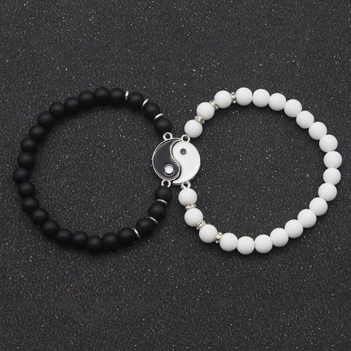 Couple Bracelets Exquisite Fine Workmanship Chinese Style Tai Chi Adjustable Unisex Bracelets for Dating
