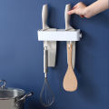 Kitchen supplies shelves, countertops, non-perforation, wall-mounted splicing knife holders, multi-functional draining knife storage racks. 