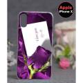 Apple iPhone X Mobile Cover Love Style - Purple. 