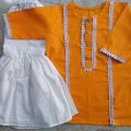 Kids Lawn Dress Stitched Baby Frocks Lawn Frocks Same Colour... same design dress for baby girls. 