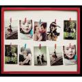 Washing Line Photo Frame, 10 Peg, Deep Red Plastic Frame - Premier Home- SKU 2300773. 