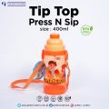 Cartoon Characters Water Bottle With Straw Bright  Tip Top Press N Sip. 