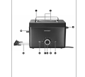 German Made Original Silver crest Toaster, Multifunctional 2 Slice Wide Toaster, Tea Boiler with grill stand. 