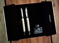 3 in 1 Executive Gift Set of Fountain Pen-Ball Pen and Ink Pot With Premium Gift Box. 