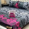 7PC Printed SaloniKa Cotton Comforter Set – Latest Summer Collection for Double Bed | Premium Quality | Multi Colors | Available at the linen. 