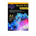 Keep Smiling Black Paper Sketch Pad For Artist 20 Sheets 150Gram. 