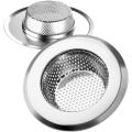 Helect 2-Pack Kitchen Sink Strainer Stainless Steel, Only Suitable for Sink Plug Holes with Diameters > 60mm and Depths > 25mm. 