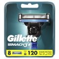 Gillette Mach3 Plus System Shaving Razor Carts 8s. 
