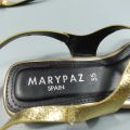 High Ankle Straps  Golden and Silver MARYPAZ SPAIN Branded Women Shoes Sandal. 