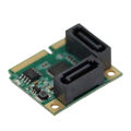 Mini PCI-Express To 2 Ports SATA 3.0 Expansion Adapter Card Mini PCIe To Dual SATA Add On Card. 
