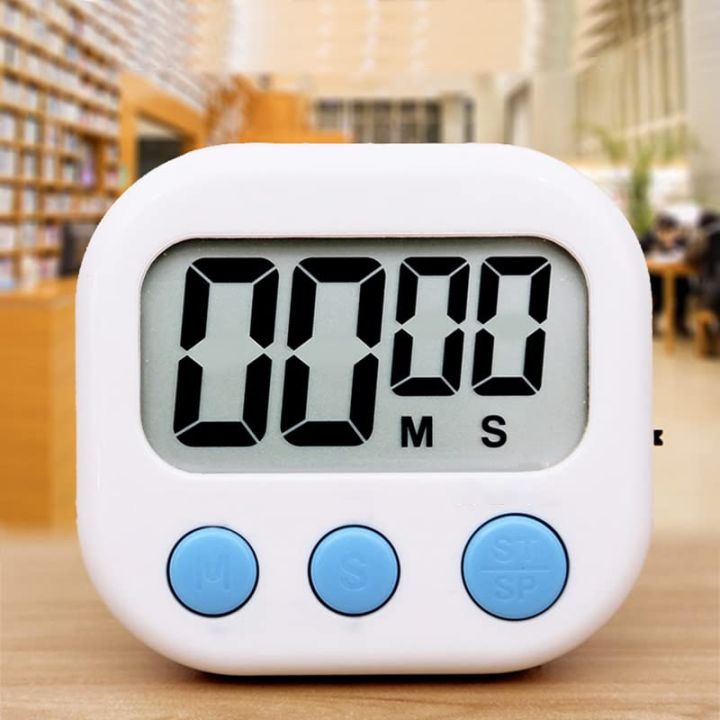 Digital Timer Large LCD Screen Countdown Timer Cooking Clock Alarm for Kitchen Back Stand